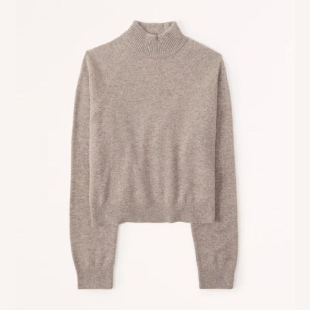 Abercrombie & Fitch Brown Cashmere Wedge Mockneck Sweater Size XS 23603